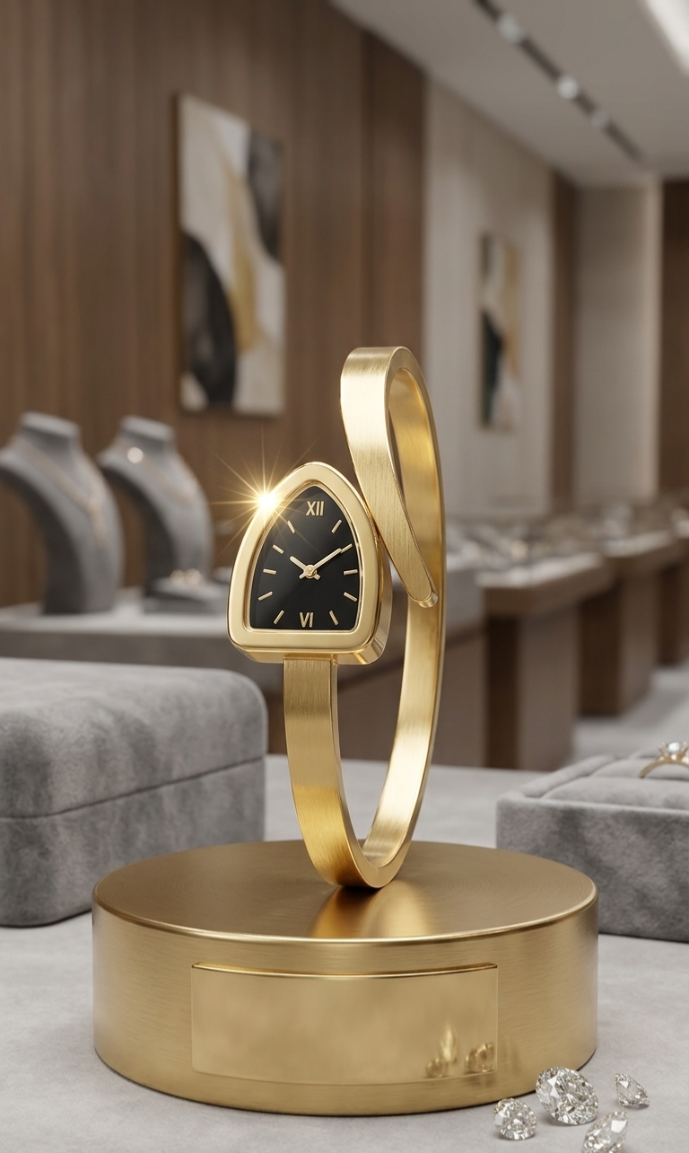 Modernist Gold Bangle Watch