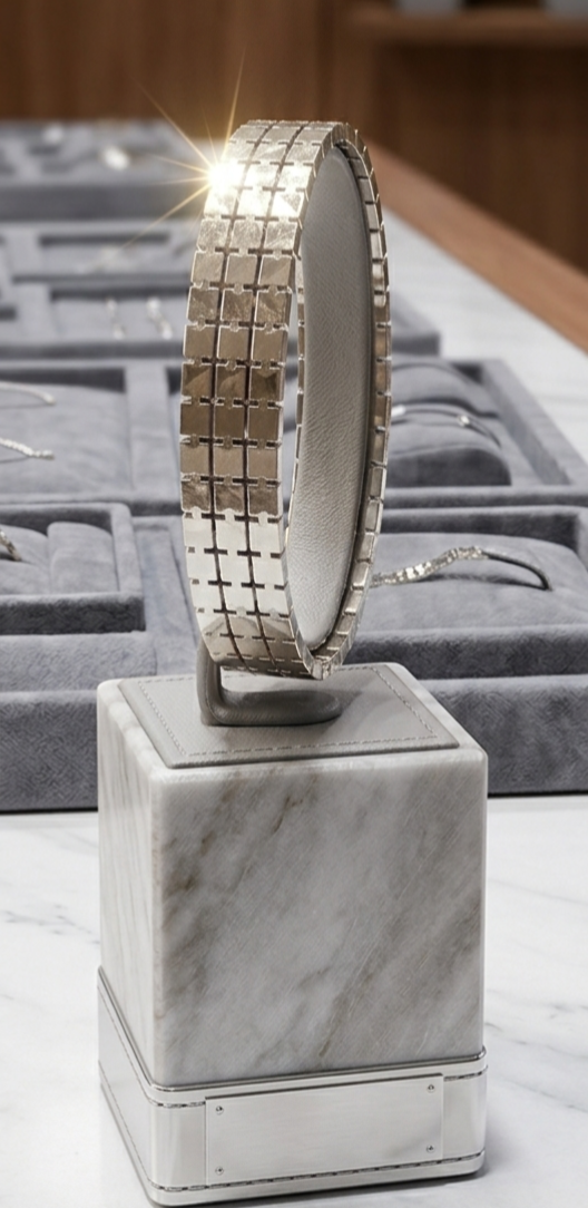 Geometric Elegance The Quad-Link Bangle