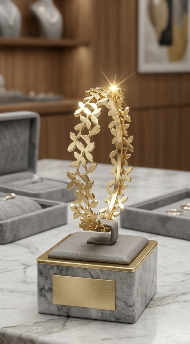 Golden Flora: The Laurel Vine Bangle