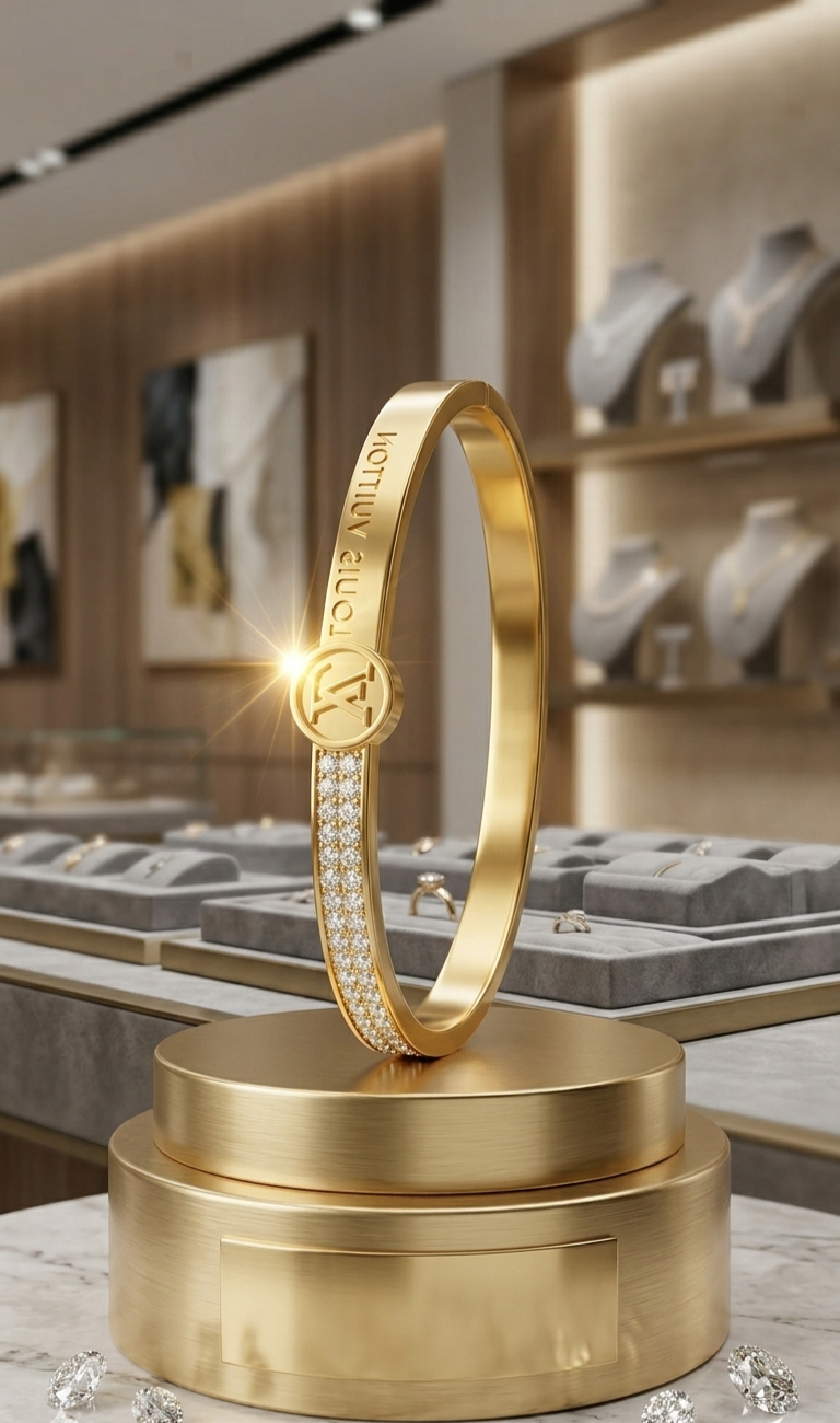 Signature Gold & Diamond Bangle