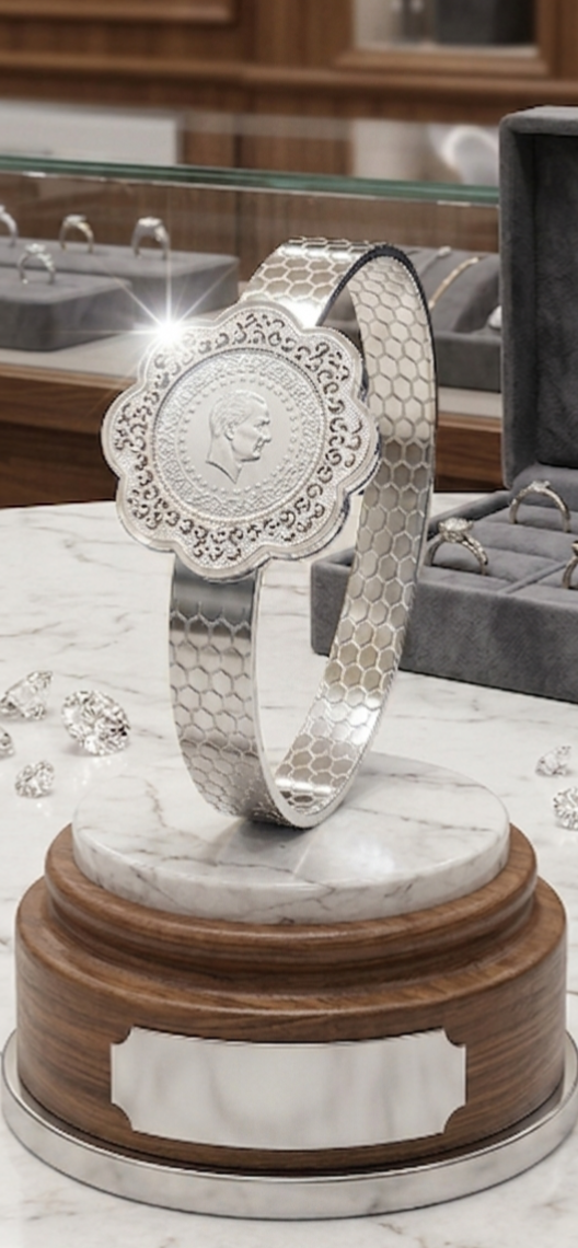 Heritage & Honeycomb: The Commemorative  Coin Bangle