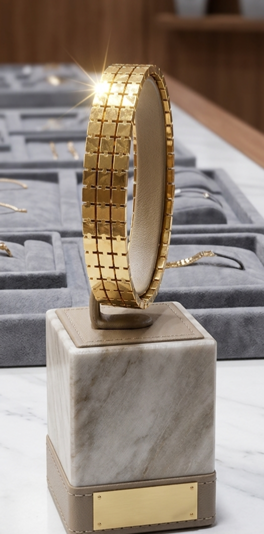 Geometric Elegance The Quad-Link Bangle