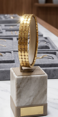 Geometric Elegance The Quad-Link Bangle